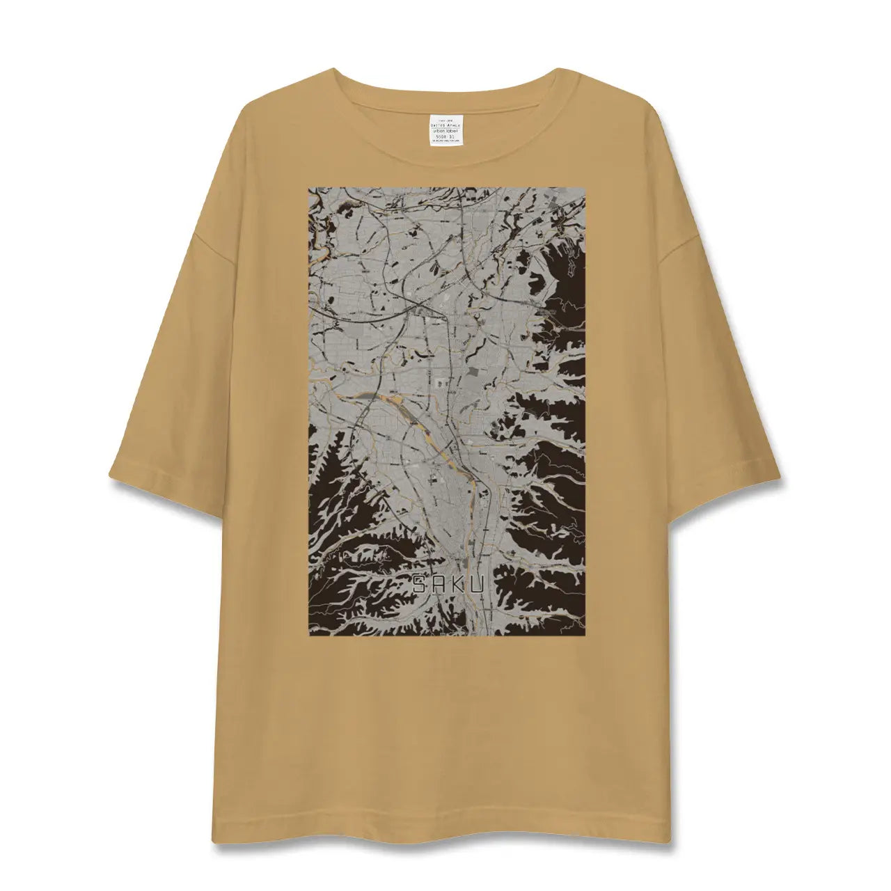 【佐久(長野県)】地図柄ビッグシルエットTシャツ