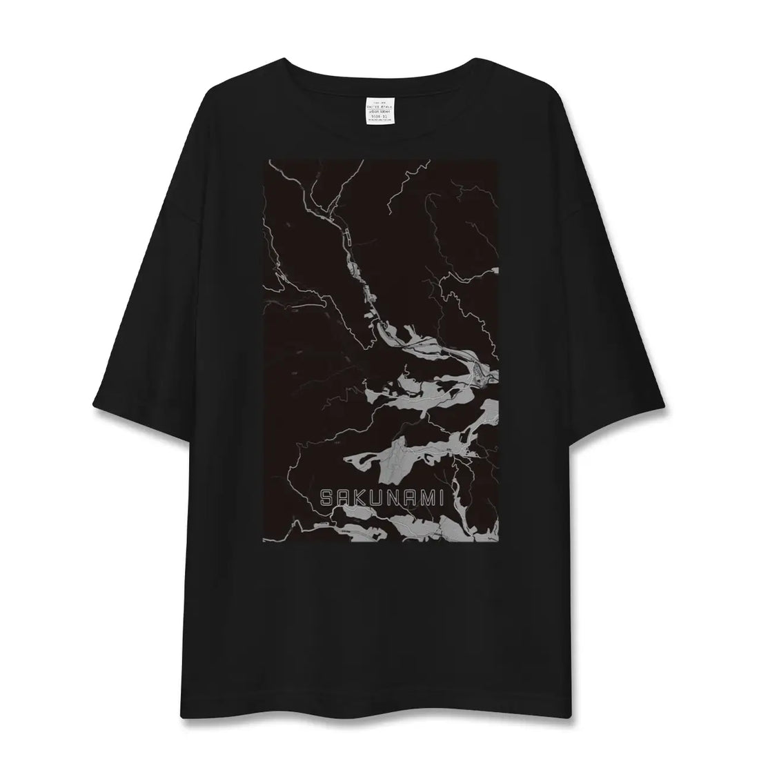 【作並(宮城県)】地図柄ビッグシルエットTシャツ