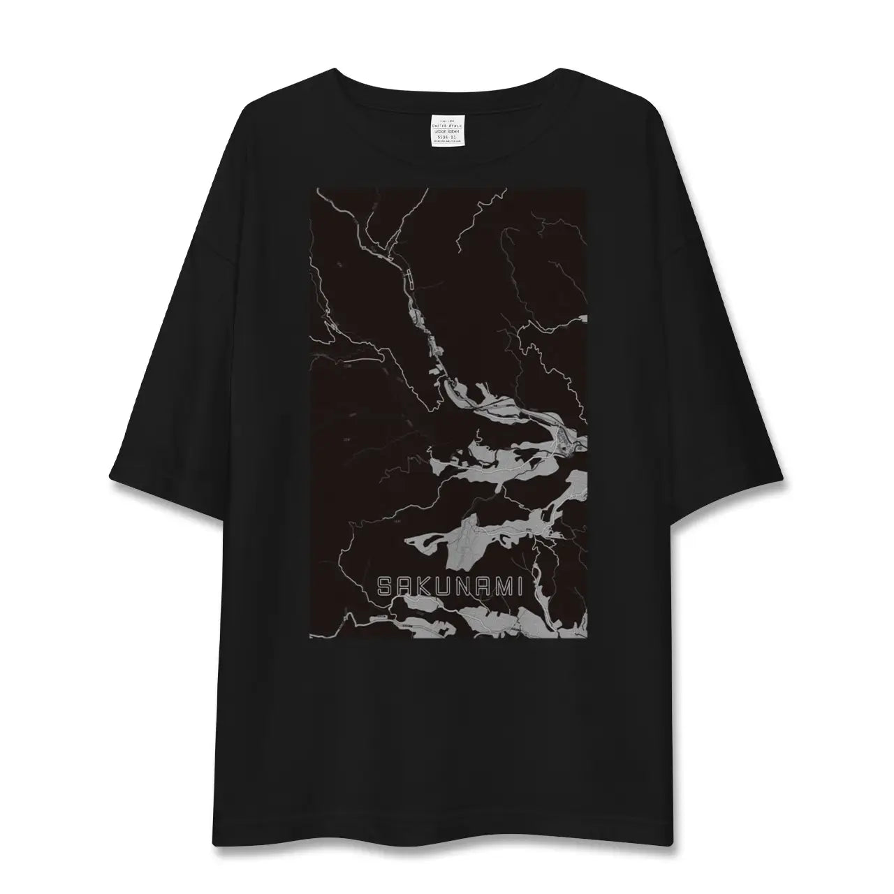 【作並(宮城県)】地図柄ビッグシルエットTシャツ