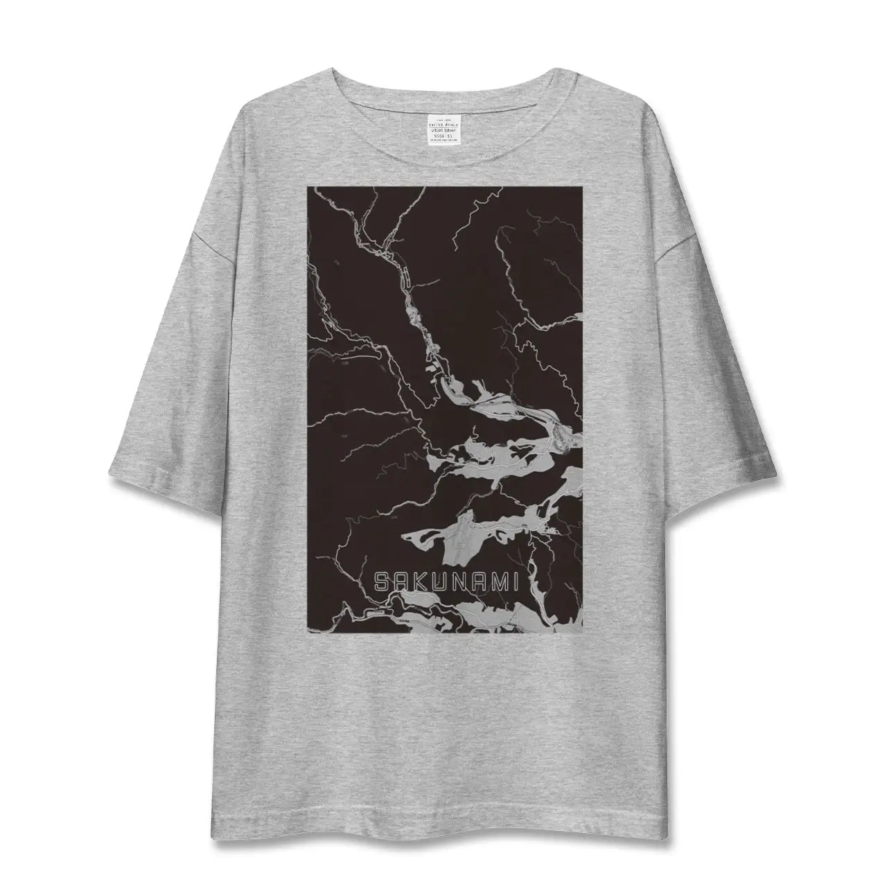 【作並(宮城県)】地図柄ビッグシルエットTシャツ