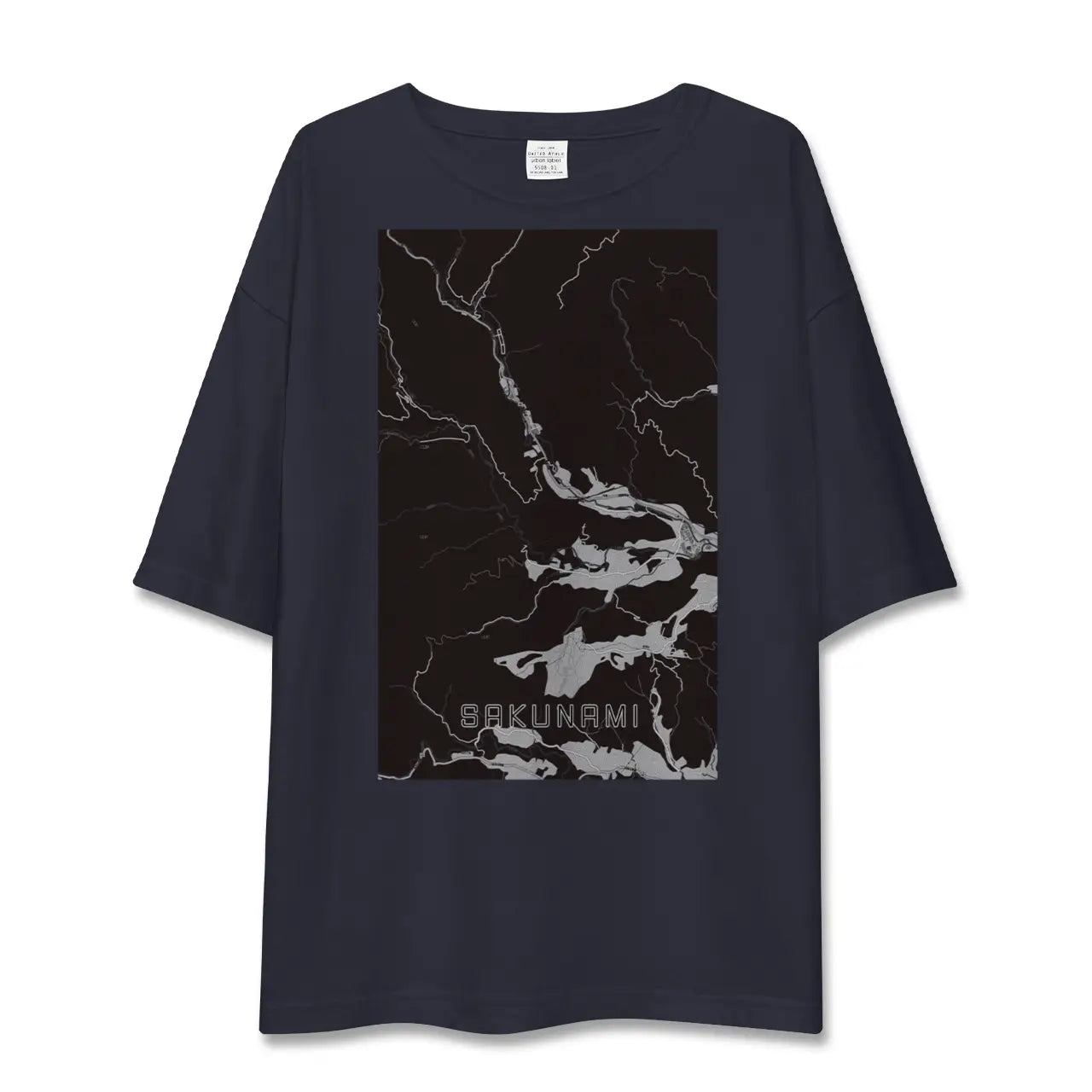 【作並(宮城県)】地図柄ビッグシルエットTシャツ