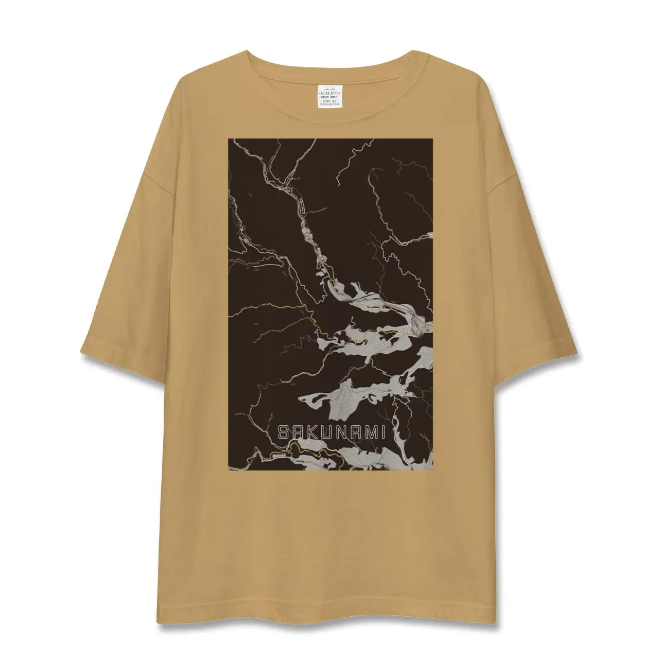 【作並(宮城県)】地図柄ビッグシルエットTシャツ