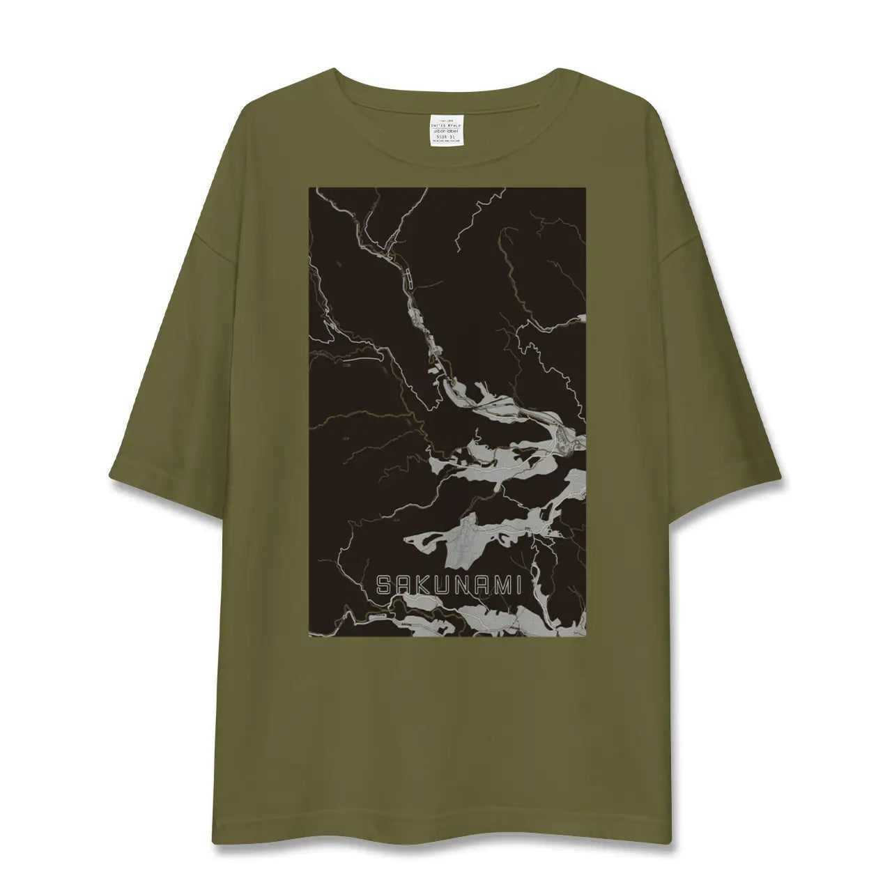 【作並(宮城県)】地図柄ビッグシルエットTシャツ