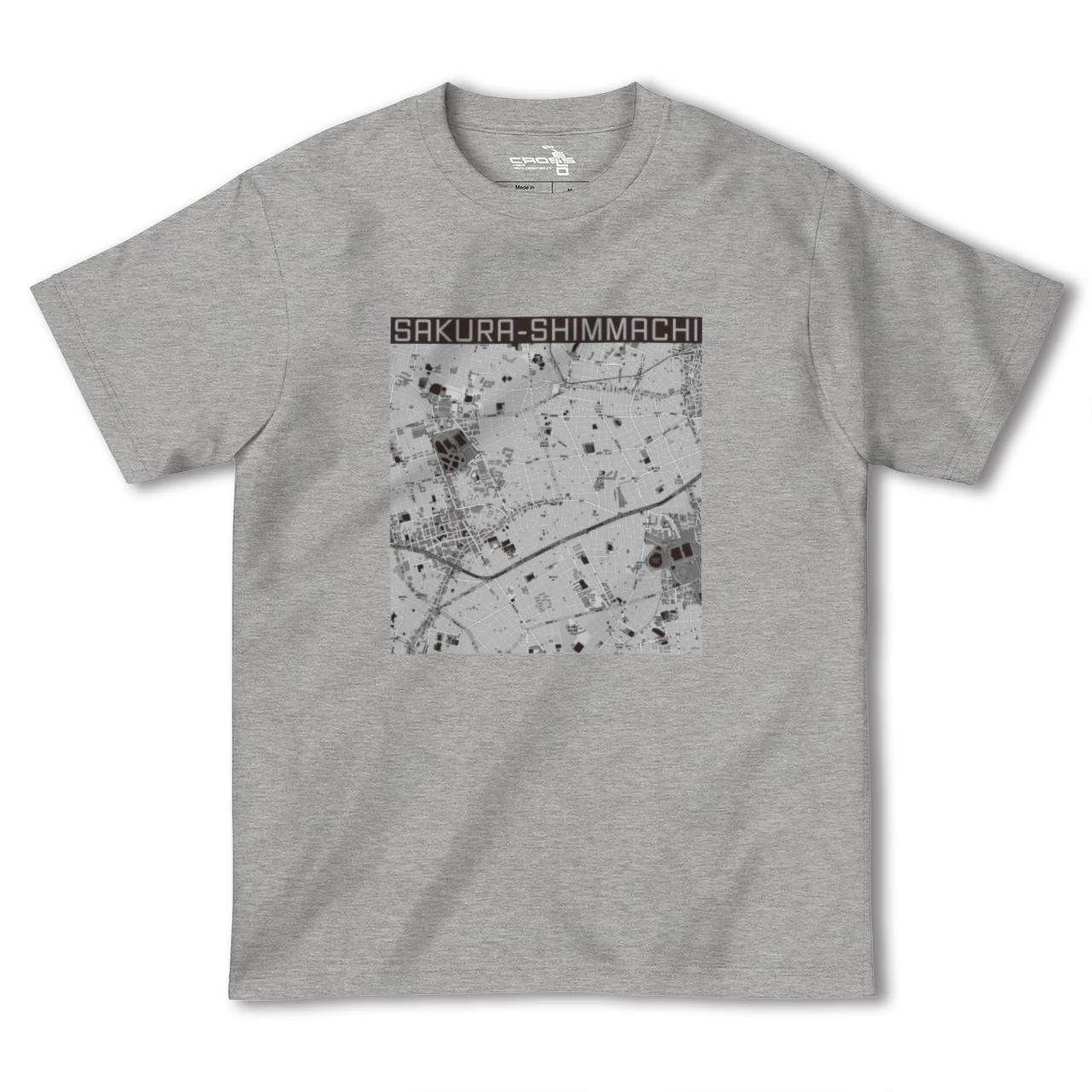 【桜新町(東京都)】地図柄ヘビーウェイトTシャツ