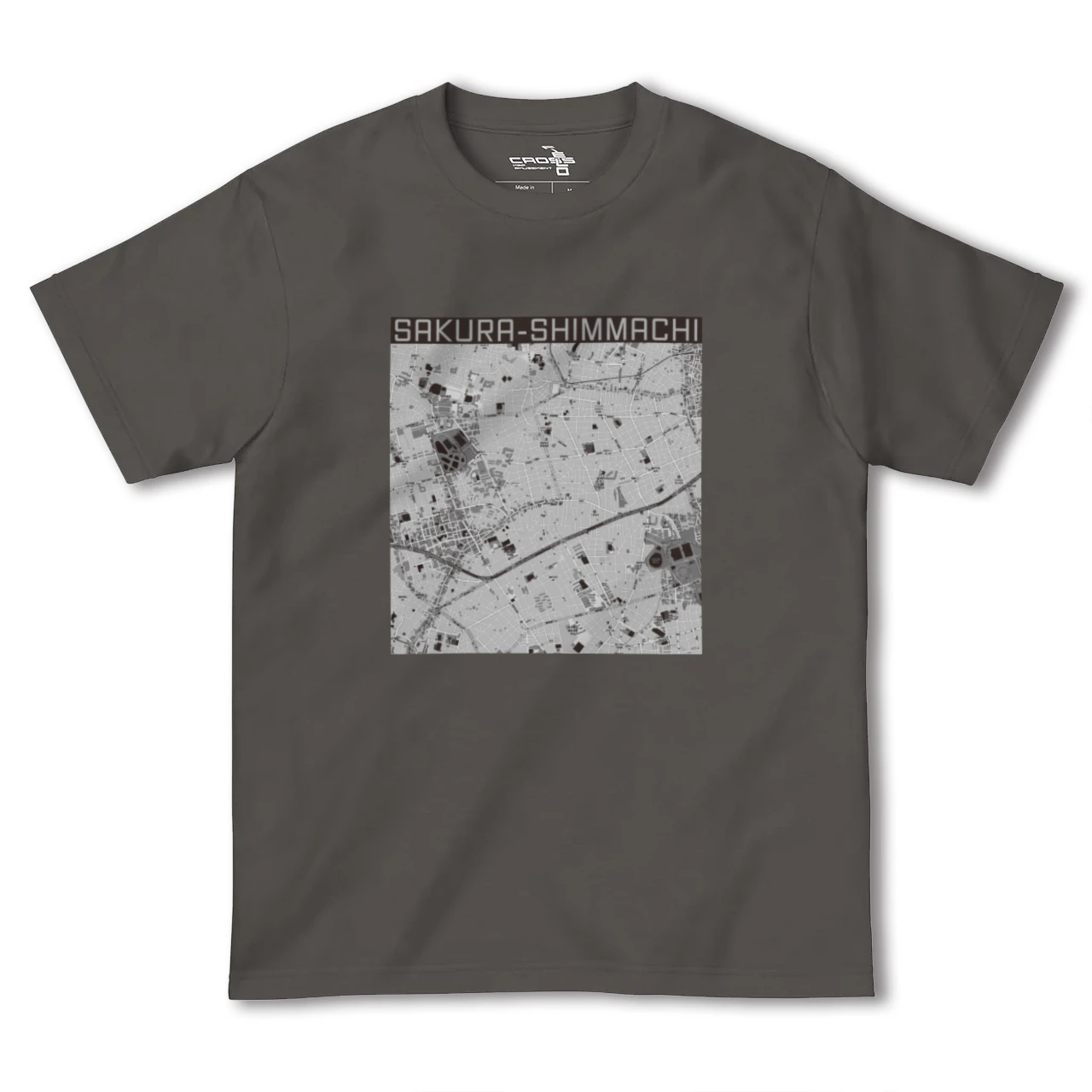 【桜新町(東京都)】地図柄ヘビーウェイトTシャツ