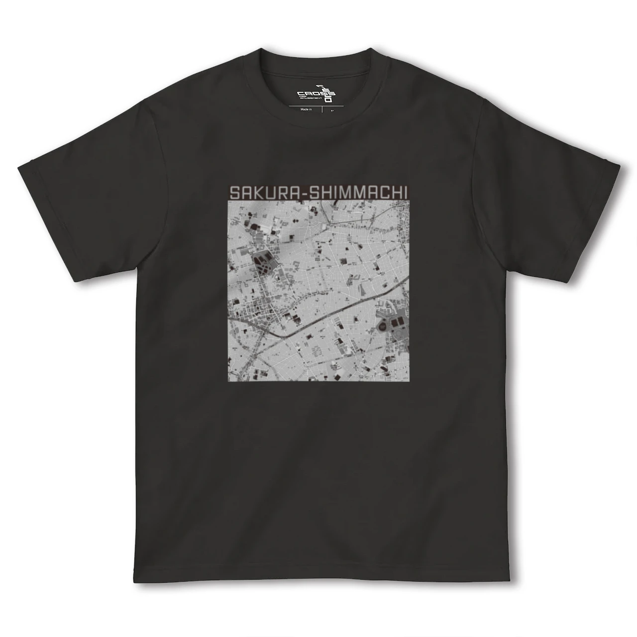 【桜新町(東京都)】地図柄ヘビーウェイトTシャツ