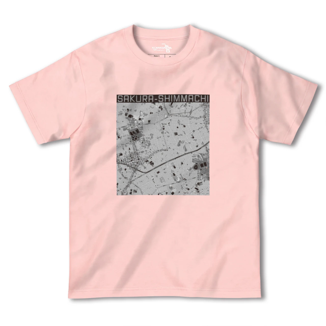 【桜新町(東京都)】地図柄ヘビーウェイトTシャツ