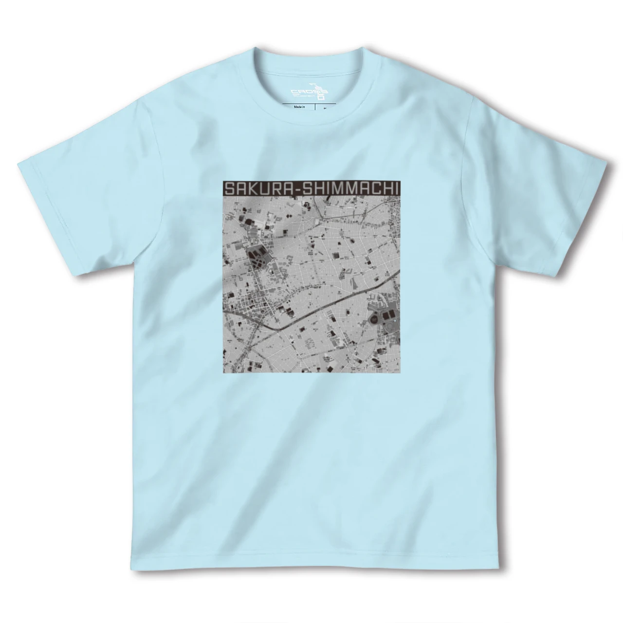 【桜新町(東京都)】地図柄ヘビーウェイトTシャツ