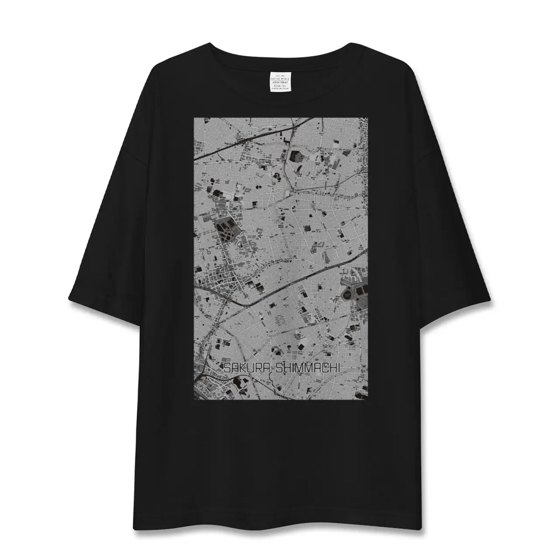 【桜新町(東京都)】地図柄ビッグシルエットTシャツ