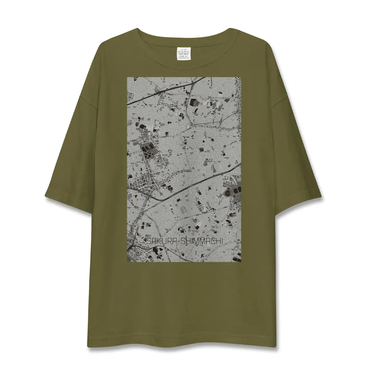 【桜新町(東京都)】地図柄ビッグシルエットTシャツ