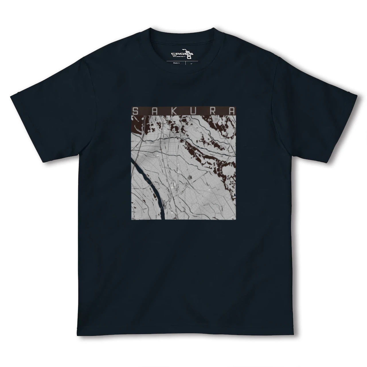 【さくら(栃木県)】地図柄ヘビーウェイトTシャツ