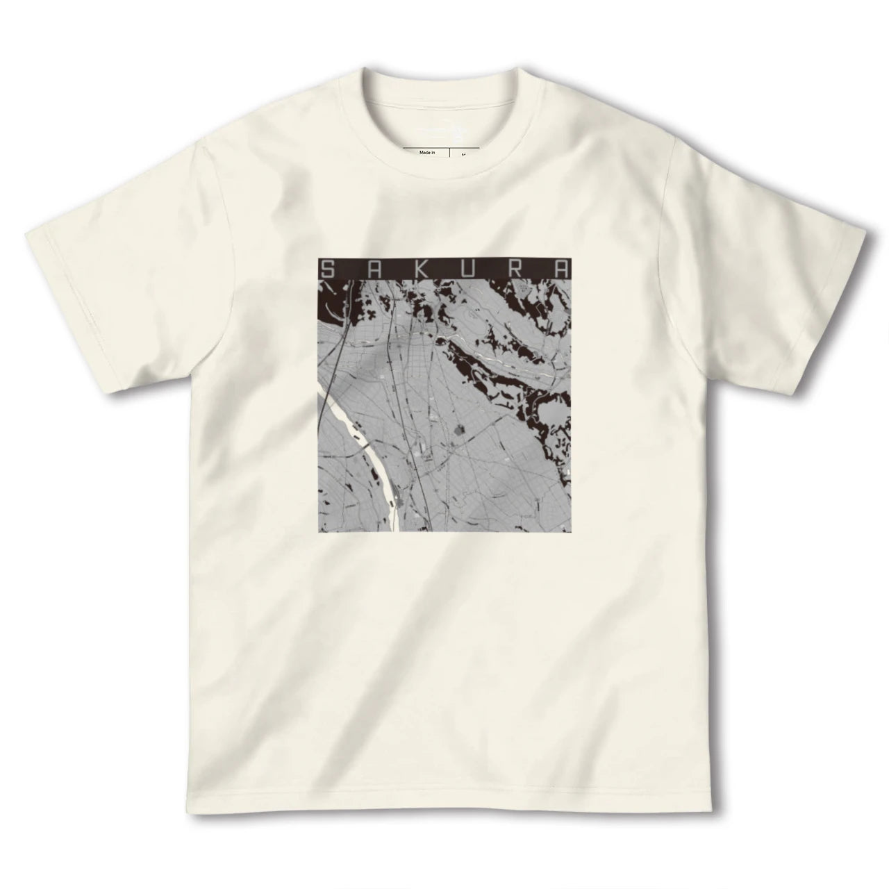 【さくら(栃木県)】地図柄ヘビーウェイトTシャツ