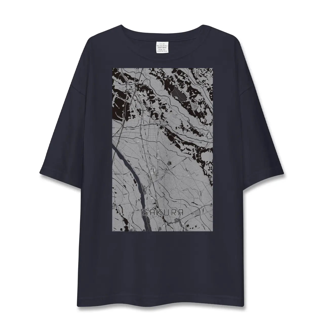 【さくら(栃木県)】地図柄ビッグシルエットTシャツ