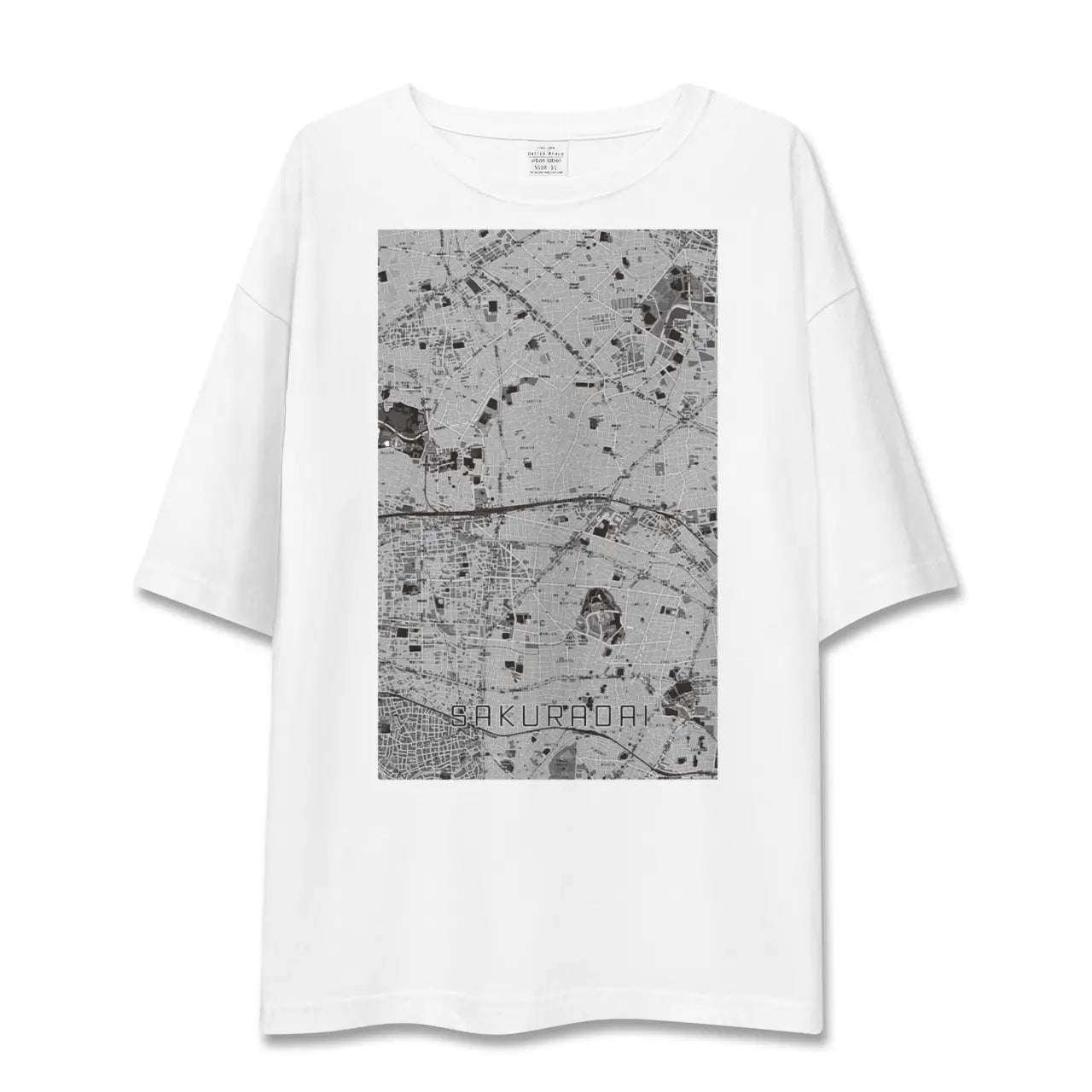 【桜台(東京都)】地図柄ビッグシルエットTシャツ