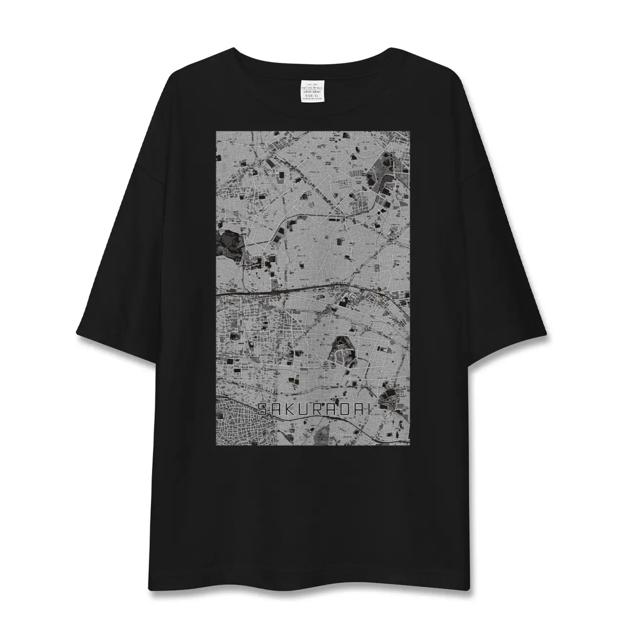 【桜台(東京都)】地図柄ビッグシルエットTシャツ