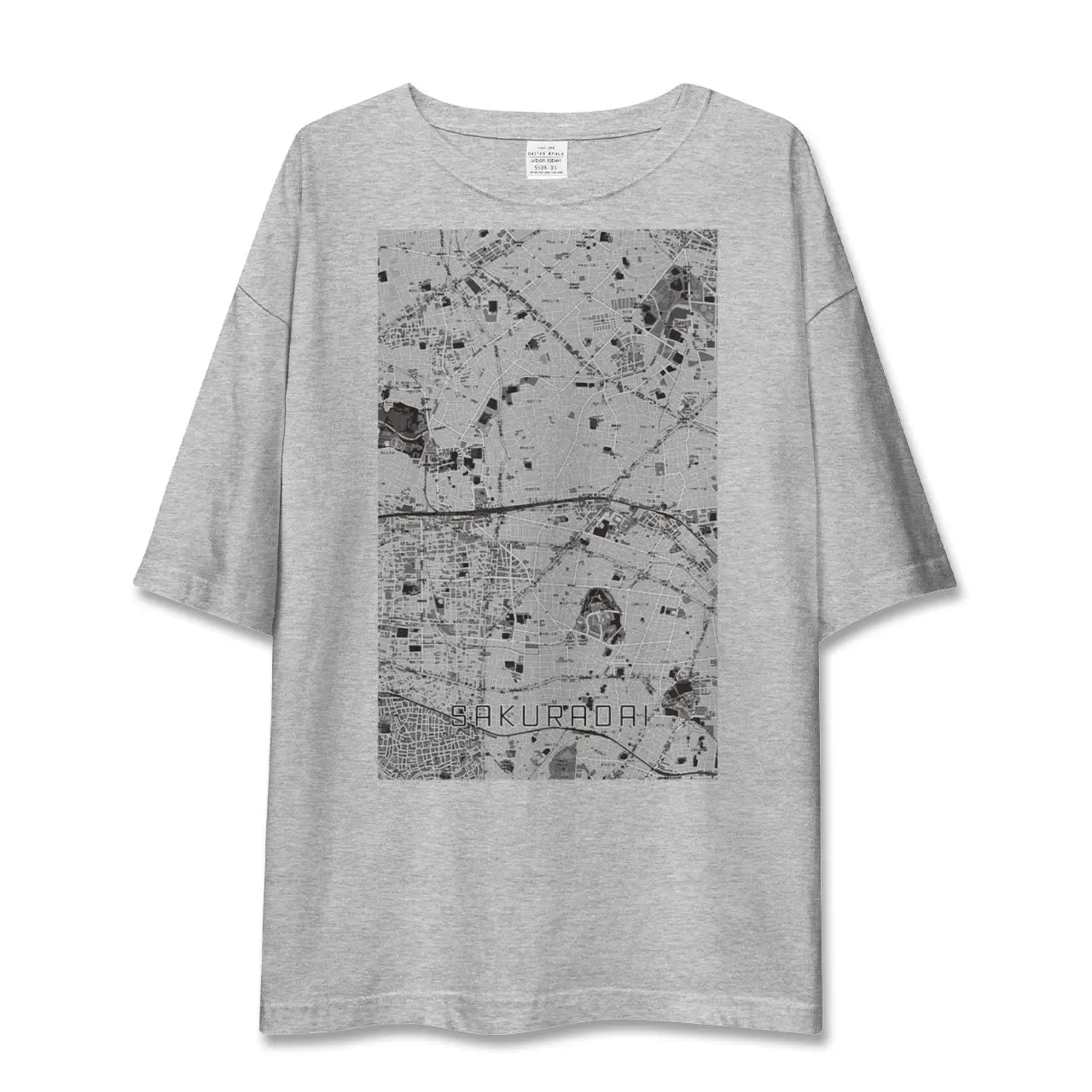 【桜台(東京都)】地図柄ビッグシルエットTシャツ
