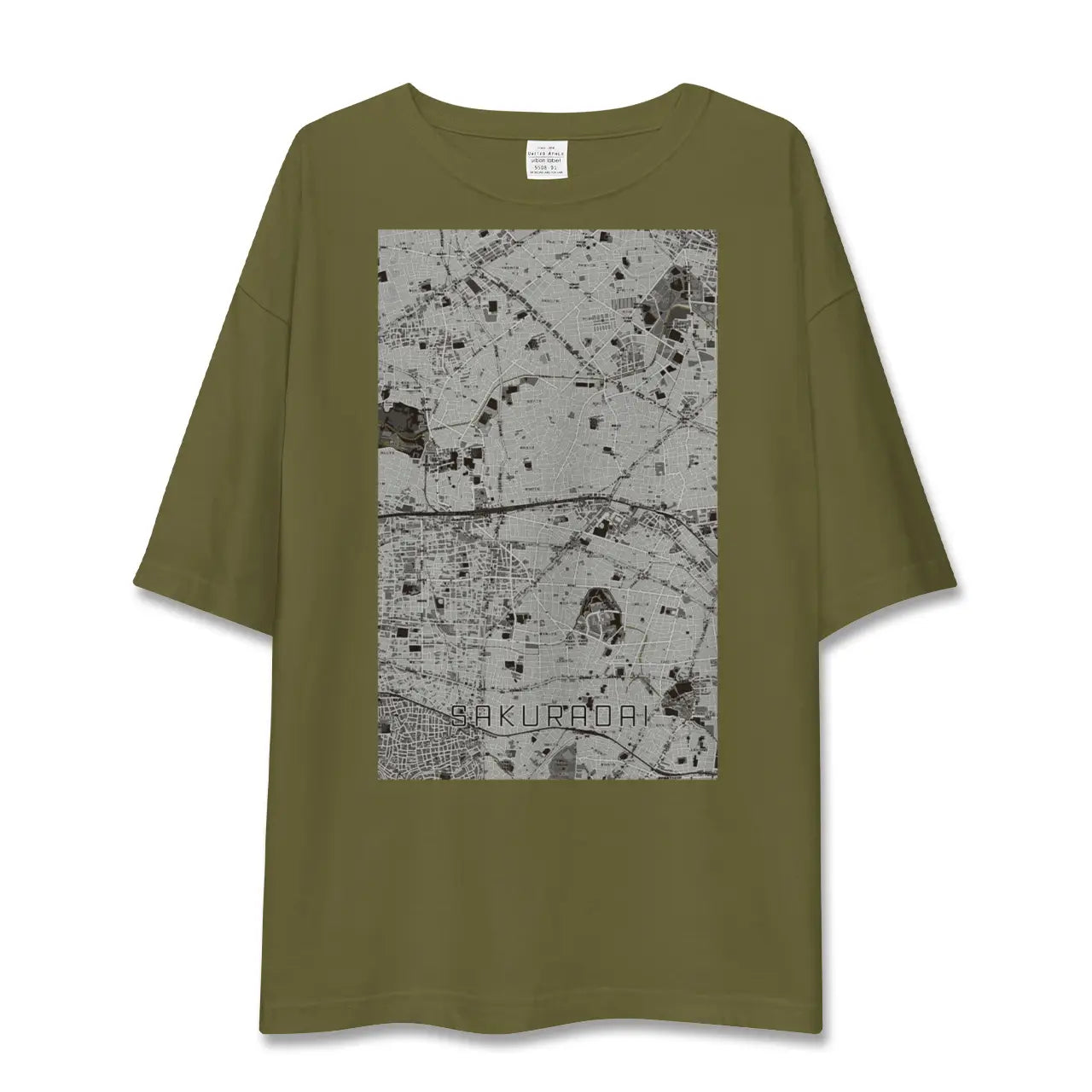 【桜台(東京都)】地図柄ビッグシルエットTシャツ