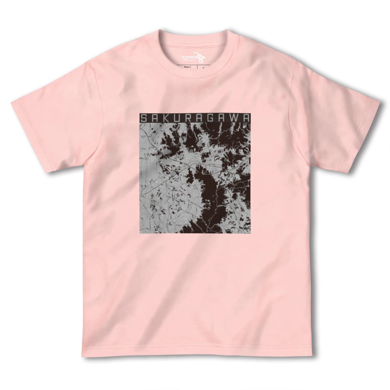 【桜川(茨城県)】地図柄ヘビーウェイトTシャツ