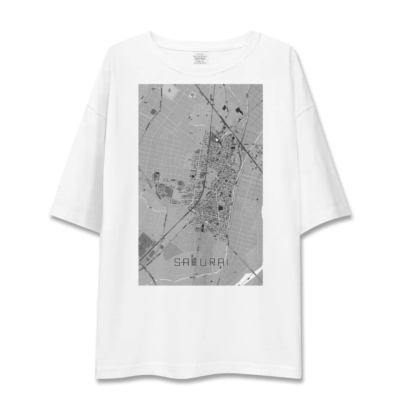 【桜井(愛知県)(愛知県)】地図柄ビッグシルエットTシャツ