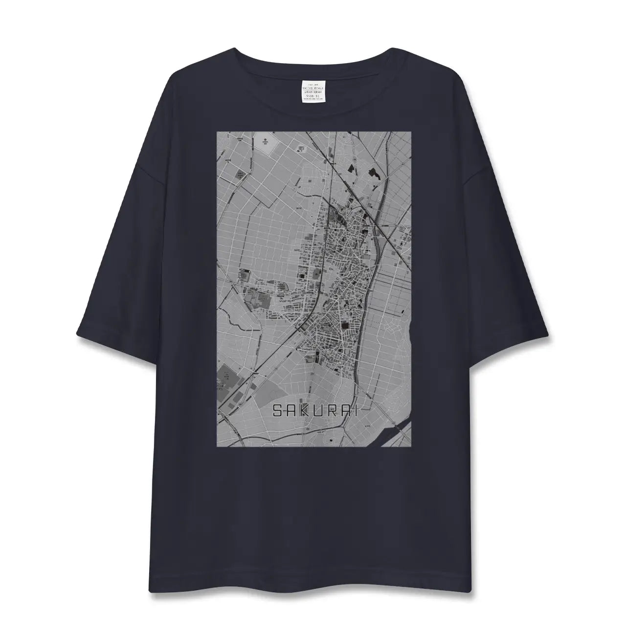 【桜井(愛知県)(愛知県)】地図柄ビッグシルエットTシャツ