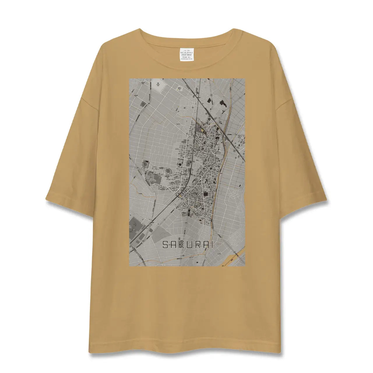 【桜井(愛知県)(愛知県)】地図柄ビッグシルエットTシャツ