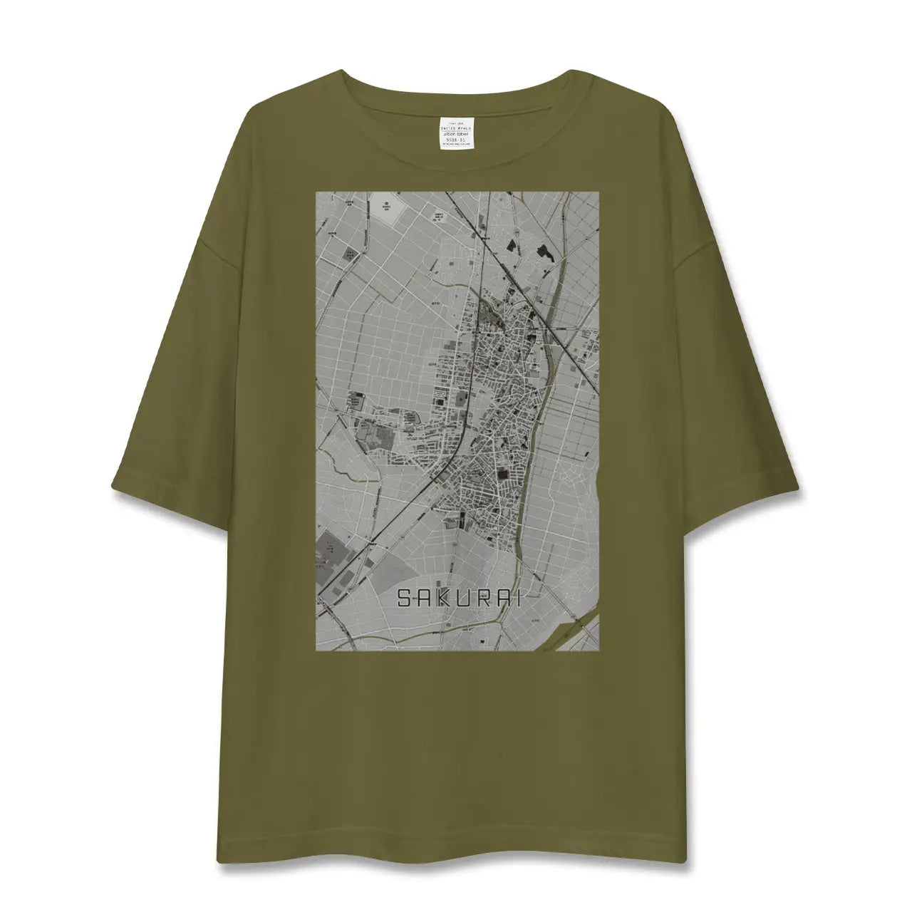 【桜井(愛知県)(愛知県)】地図柄ビッグシルエットTシャツ