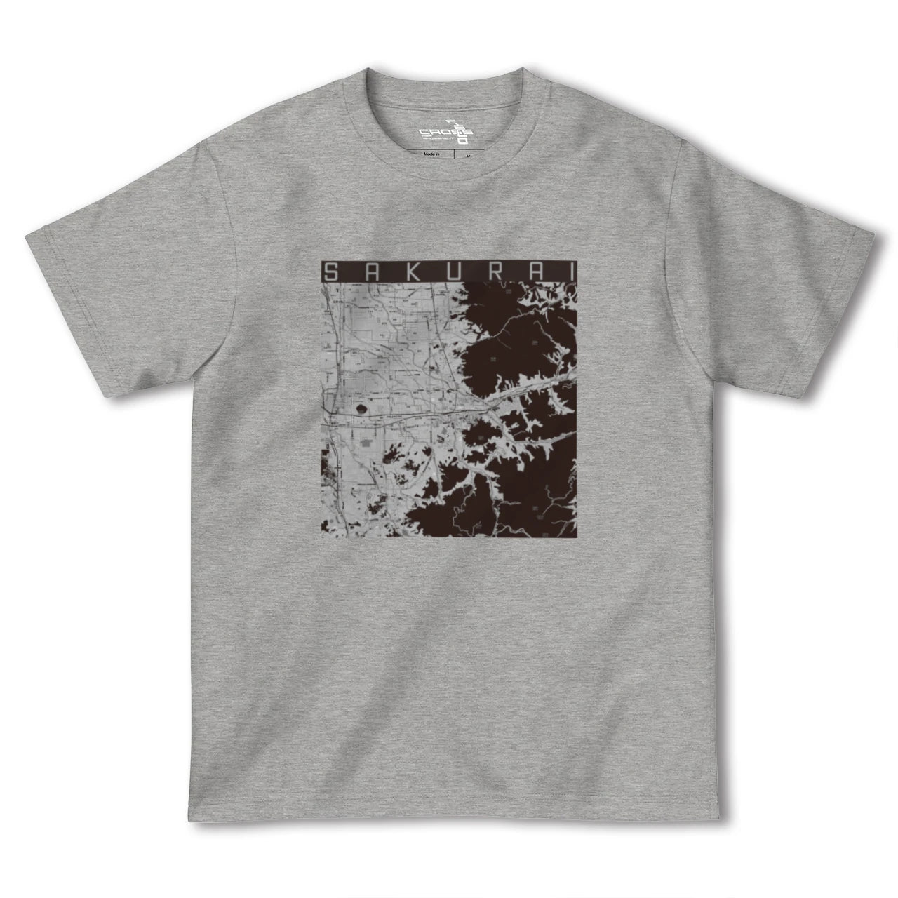 【桜井(奈良県)】地図柄ヘビーウェイトTシャツ