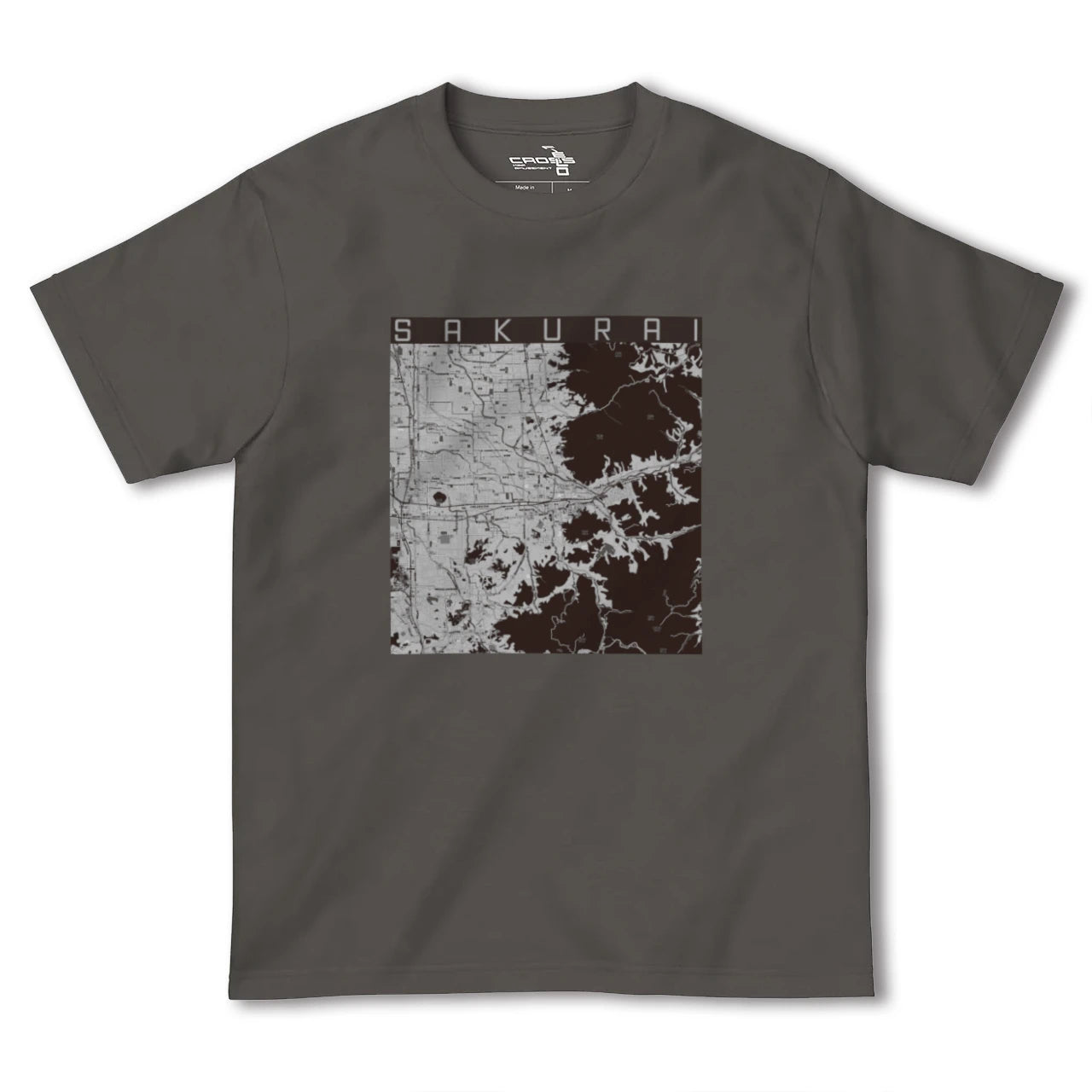 【桜井(奈良県)】地図柄ヘビーウェイトTシャツ