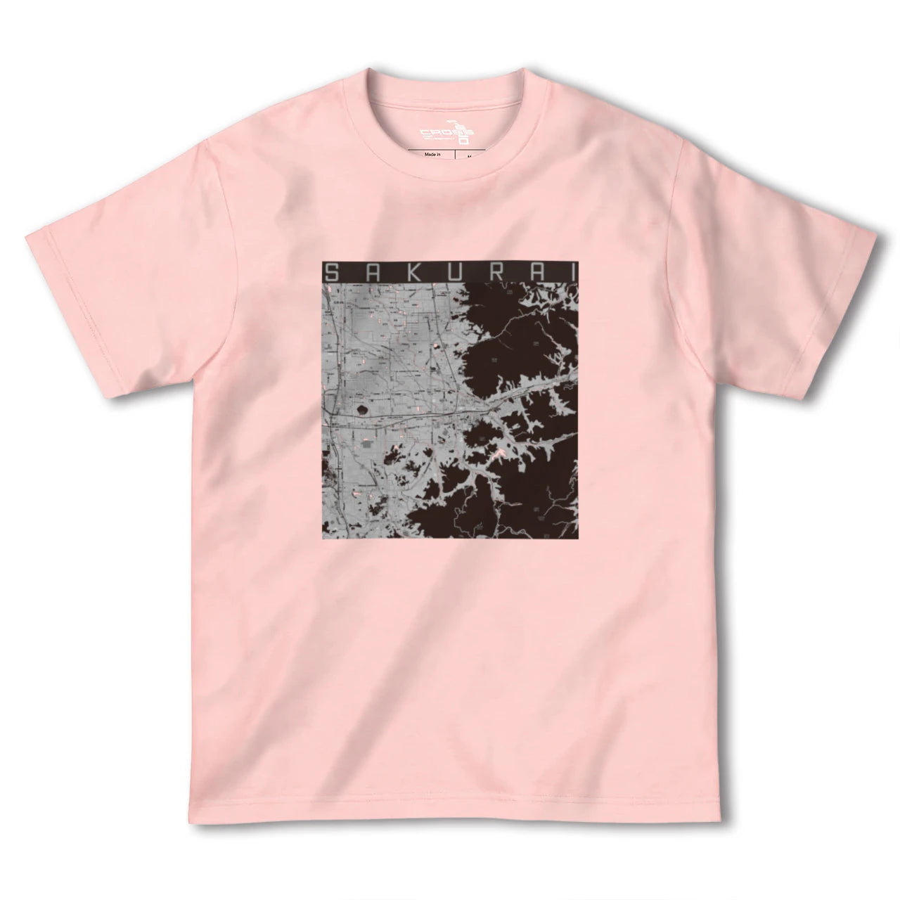 【桜井(奈良県)】地図柄ヘビーウェイトTシャツ