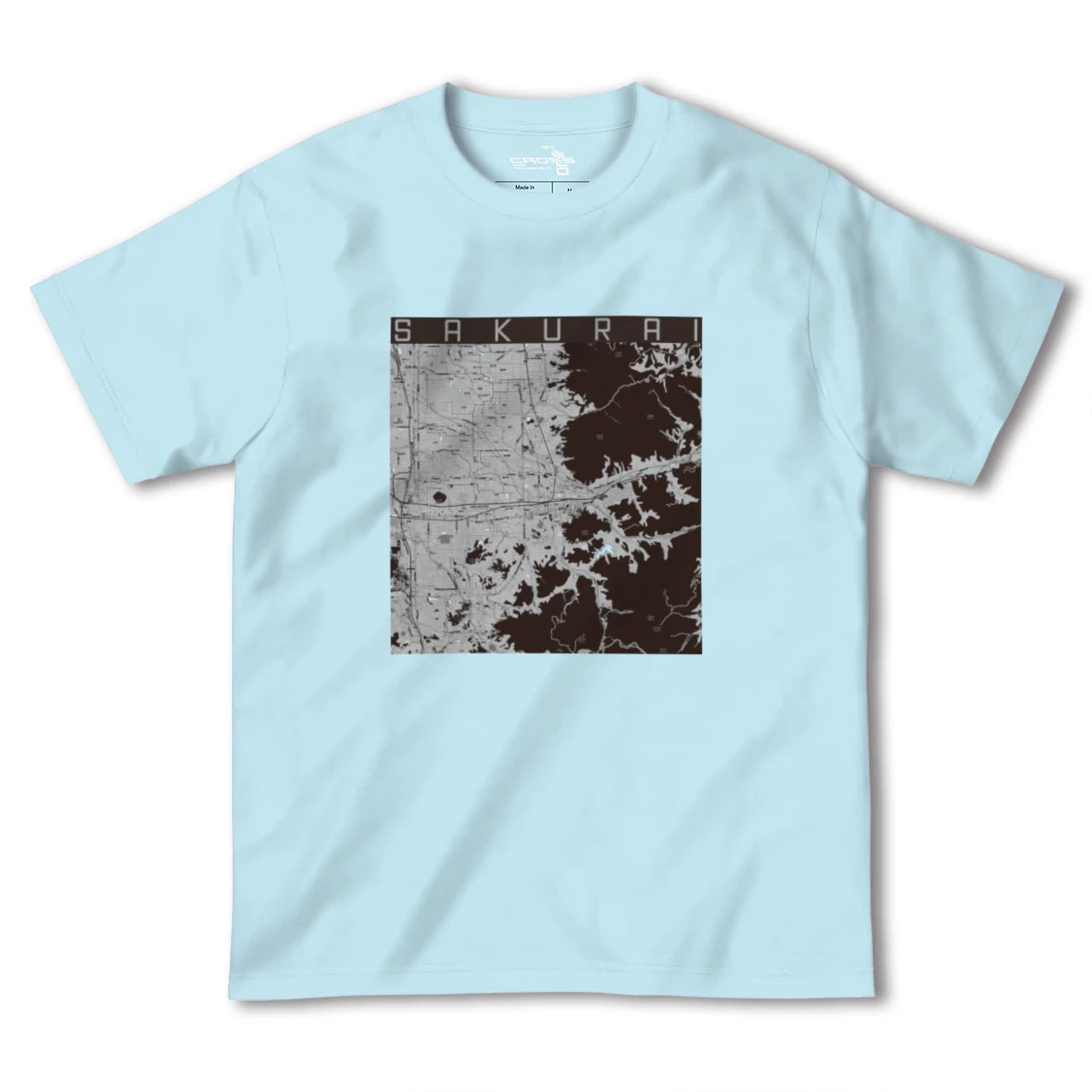 【桜井(奈良県)】地図柄ヘビーウェイトTシャツ