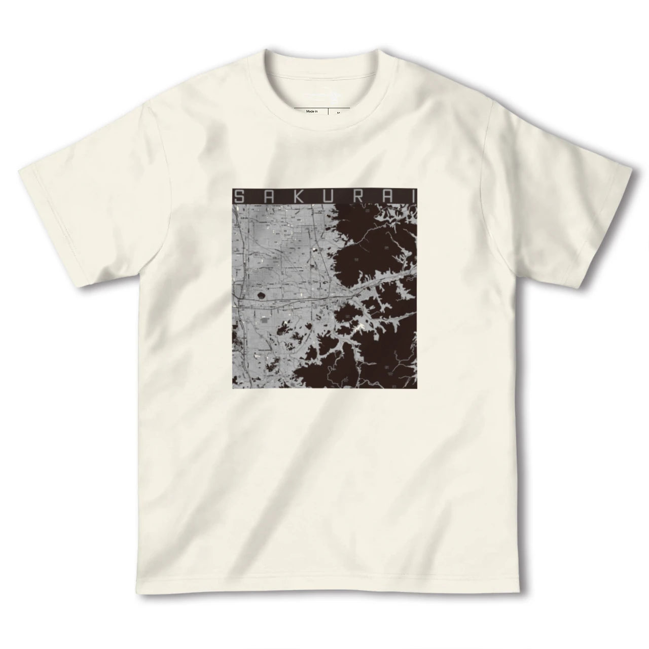 【桜井(奈良県)】地図柄ヘビーウェイトTシャツ