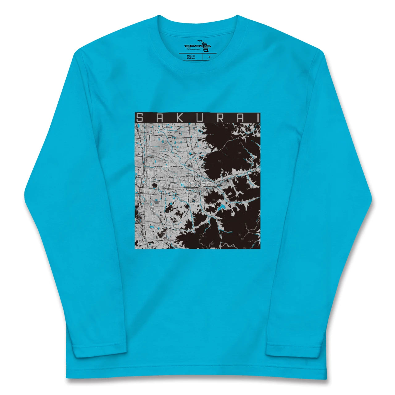 【桜井(奈良県)】地図柄ロングスリーブTシャツ
