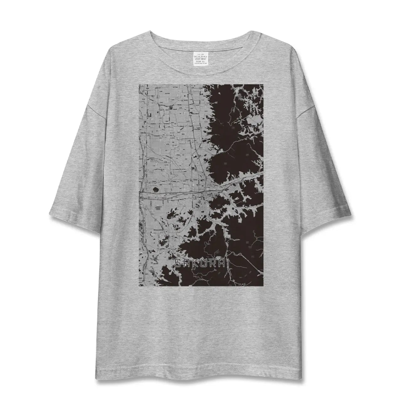 【桜井(奈良県)】地図柄ビッグシルエットTシャツ