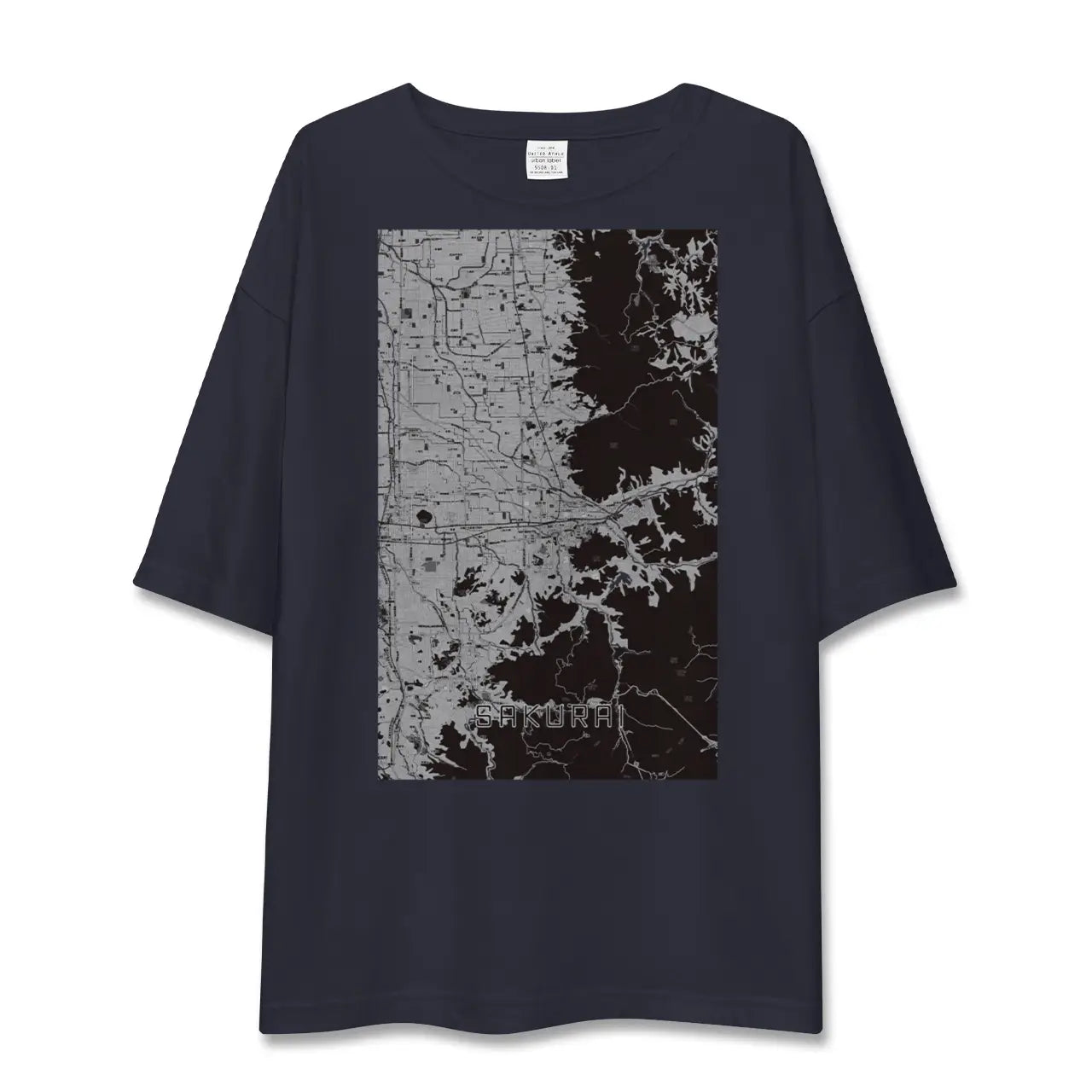 【桜井(奈良県)】地図柄ビッグシルエットTシャツ