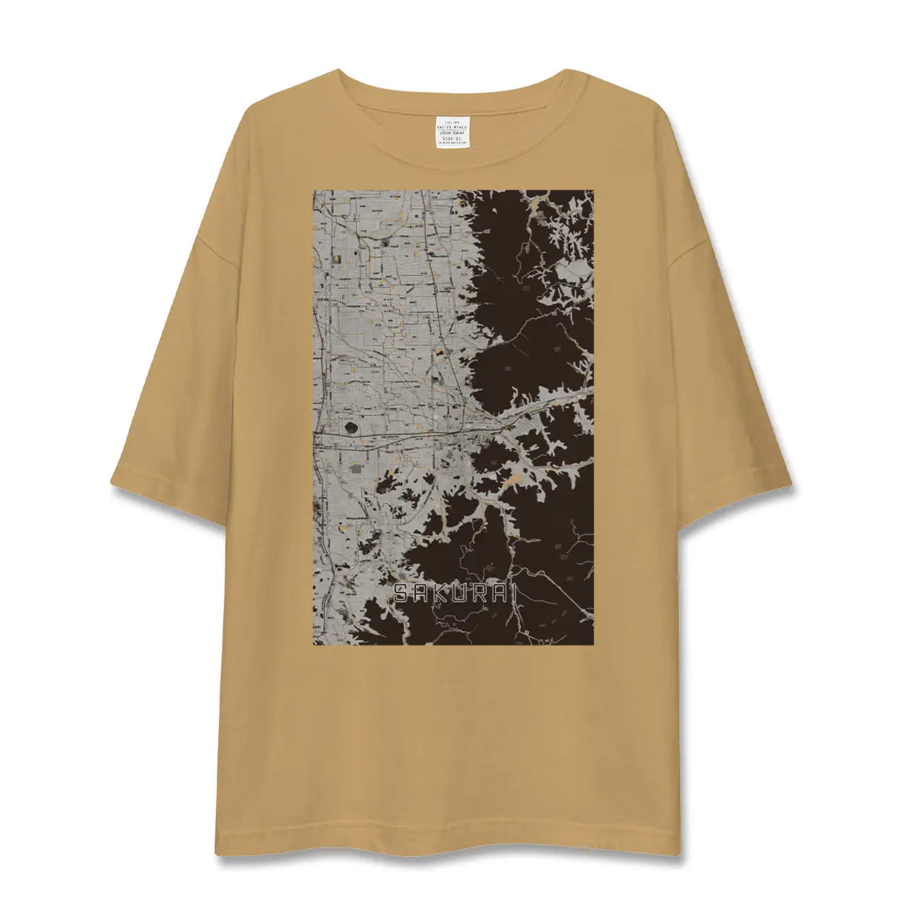 【桜井(奈良県)】地図柄ビッグシルエットTシャツ
