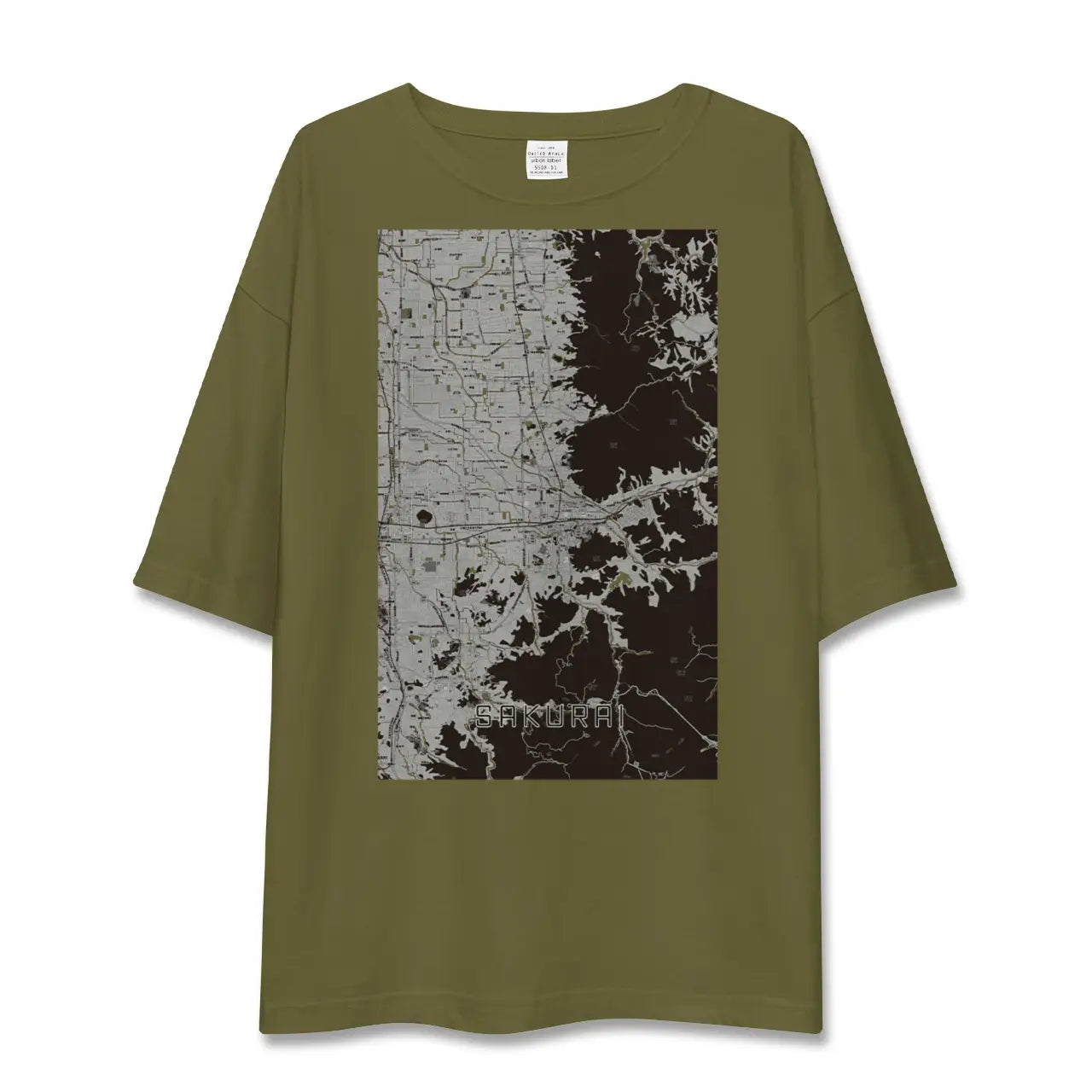 【桜井(奈良県)】地図柄ビッグシルエットTシャツ