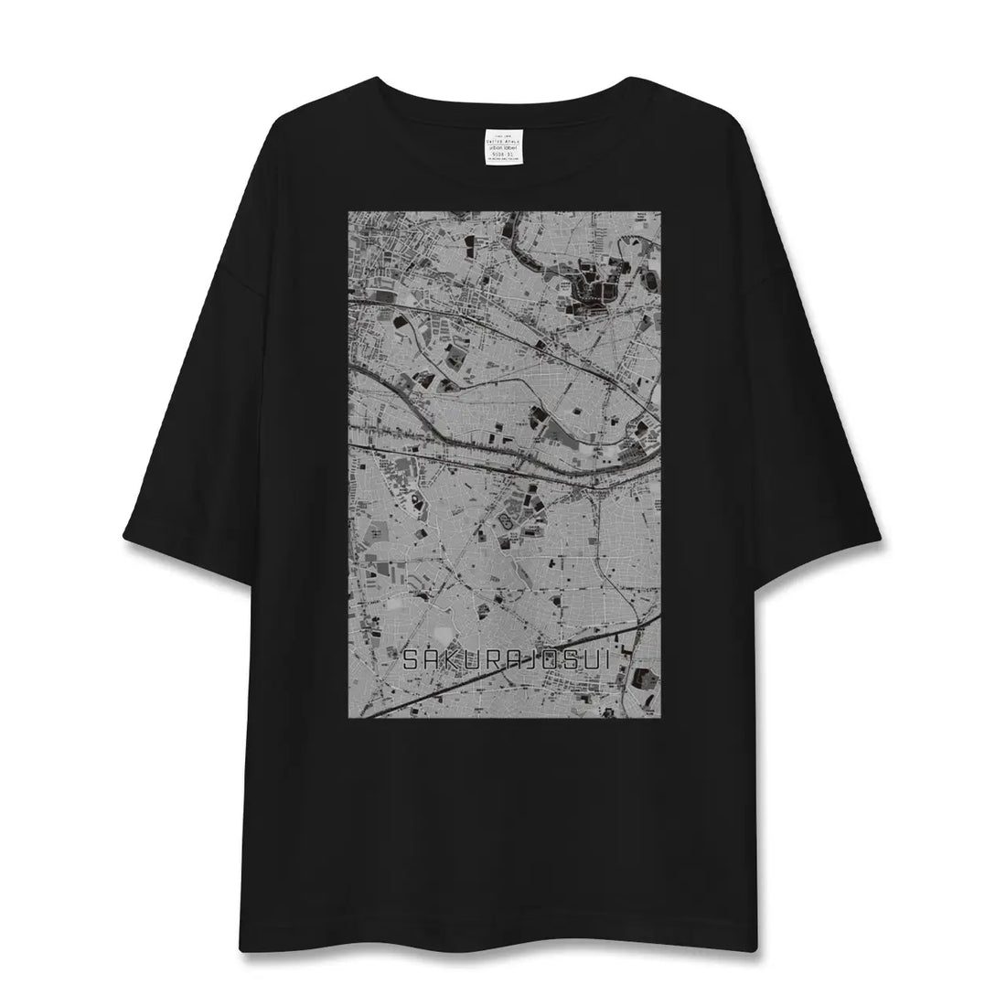 【桜上水(東京都)】地図柄ビッグシルエットTシャツ