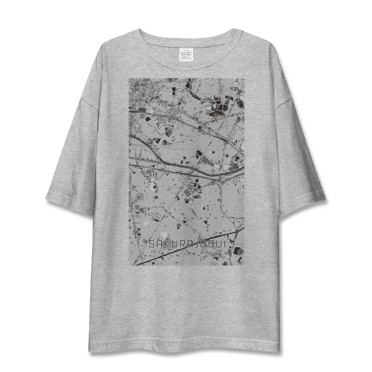 【桜上水(東京都)】地図柄ビッグシルエットTシャツ