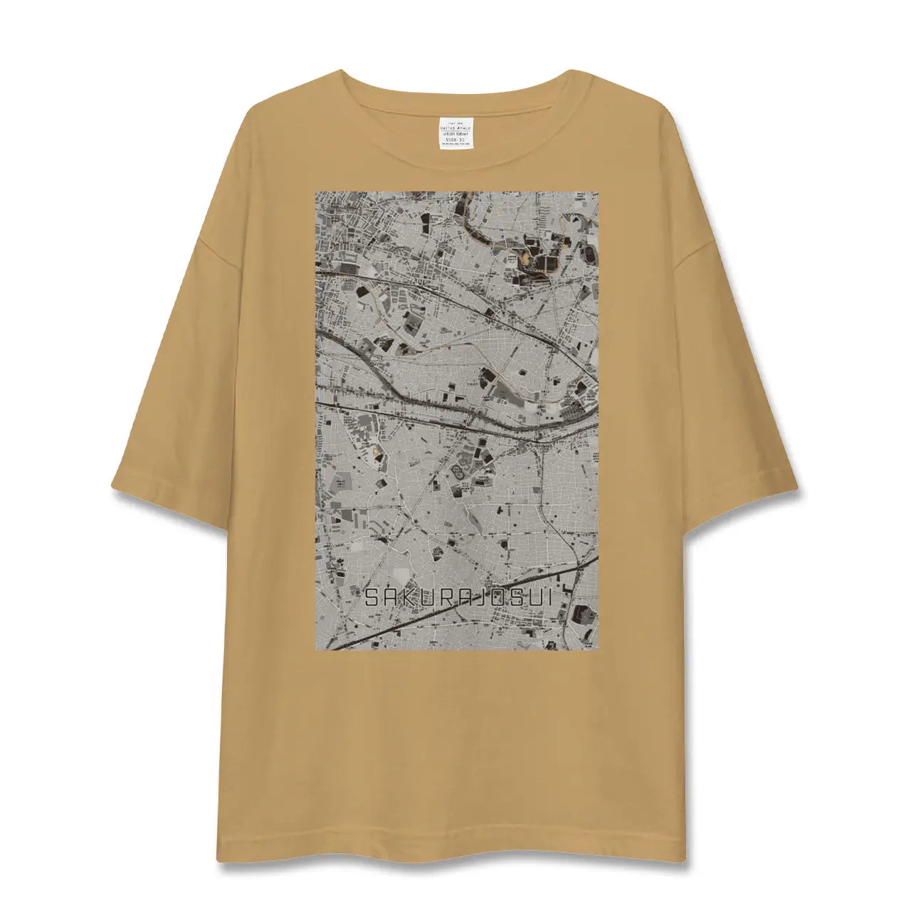 【桜上水(東京都)】地図柄ビッグシルエットTシャツ