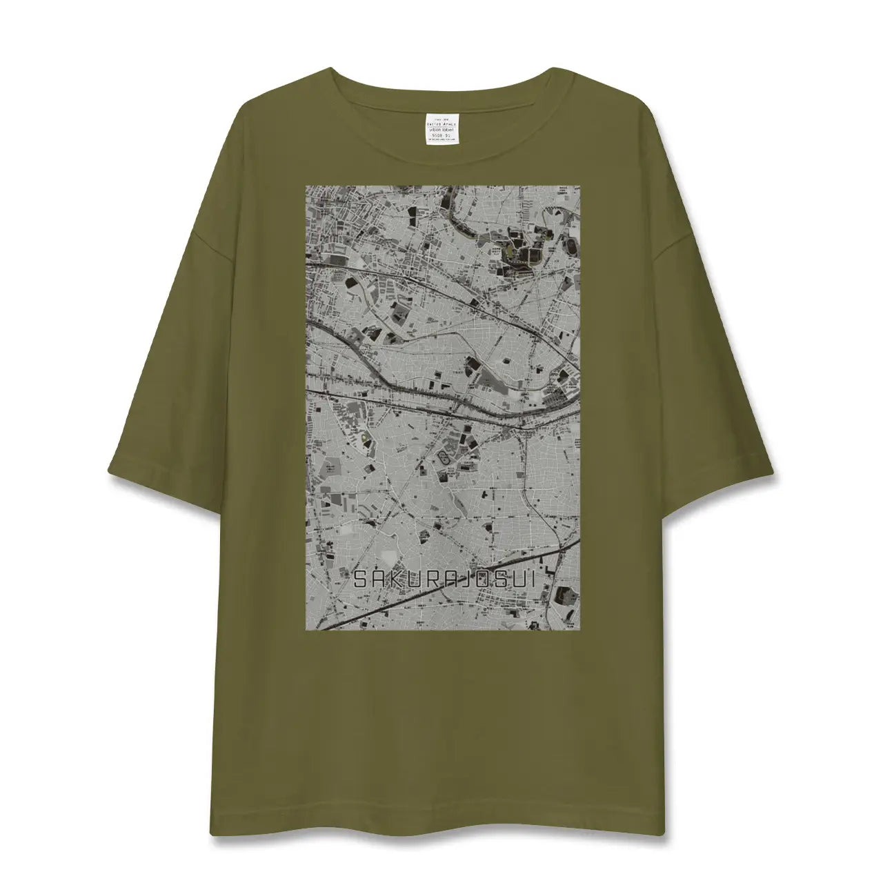 【桜上水(東京都)】地図柄ビッグシルエットTシャツ