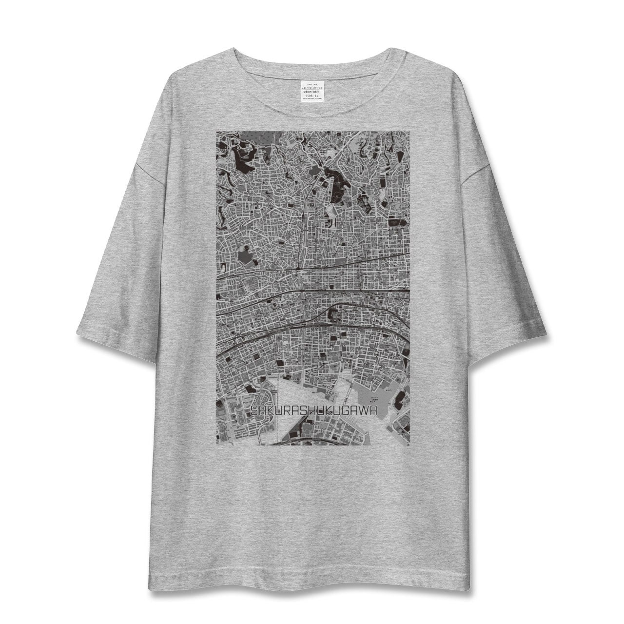 【さくら夙川(兵庫県)】地図柄ビッグシルエットTシャツ