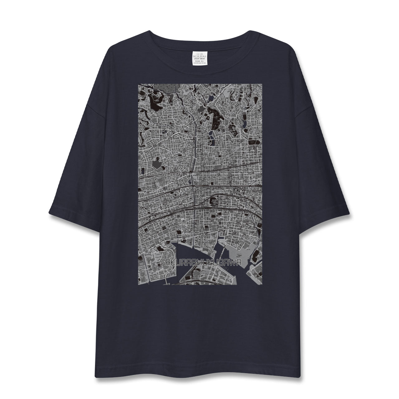 【さくら夙川(兵庫県)】地図柄ビッグシルエットTシャツ