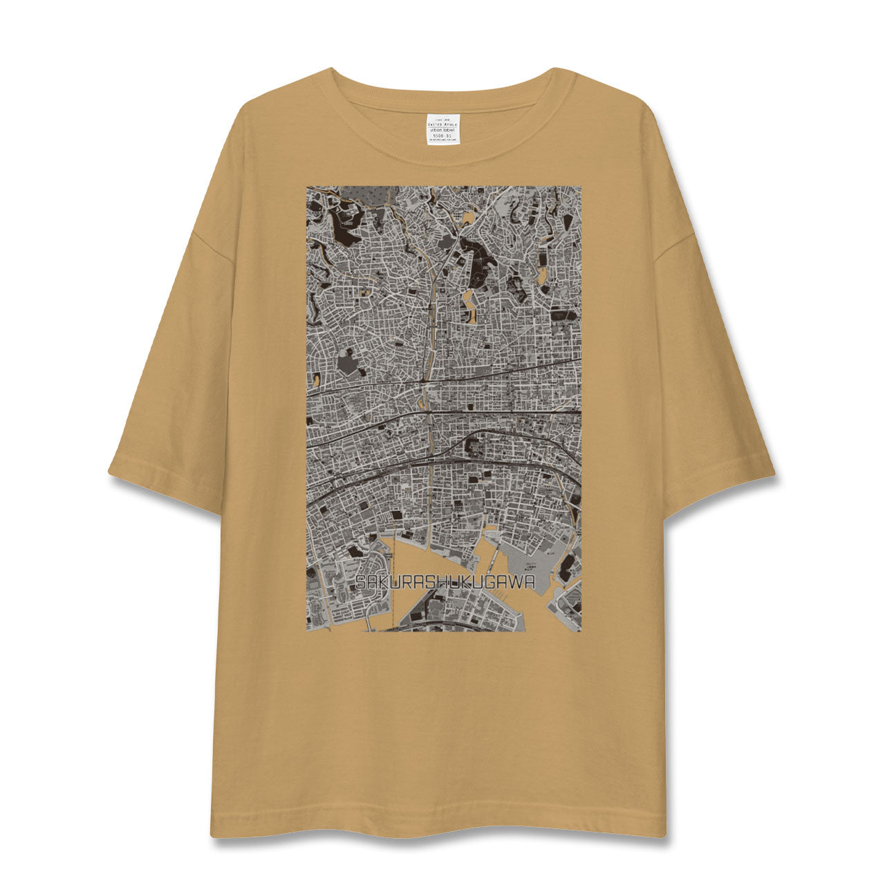 【さくら夙川(兵庫県)】地図柄ビッグシルエットTシャツ