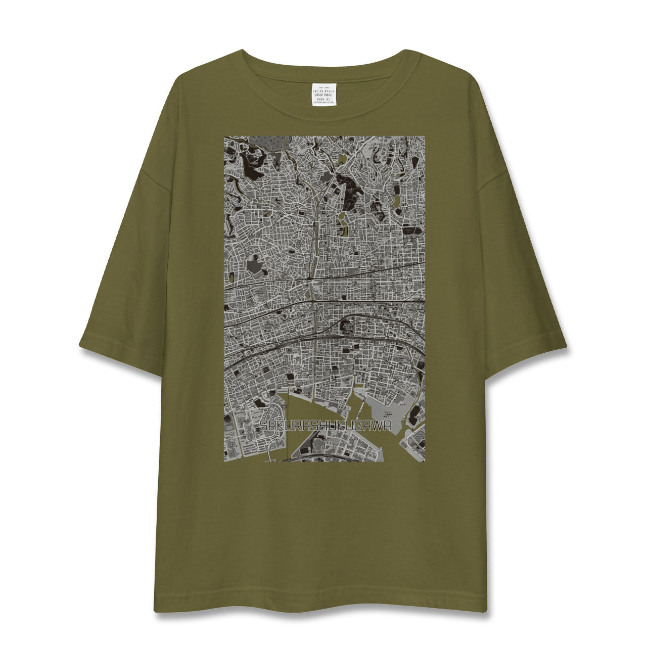 【さくら夙川(兵庫県)】地図柄ビッグシルエットTシャツ