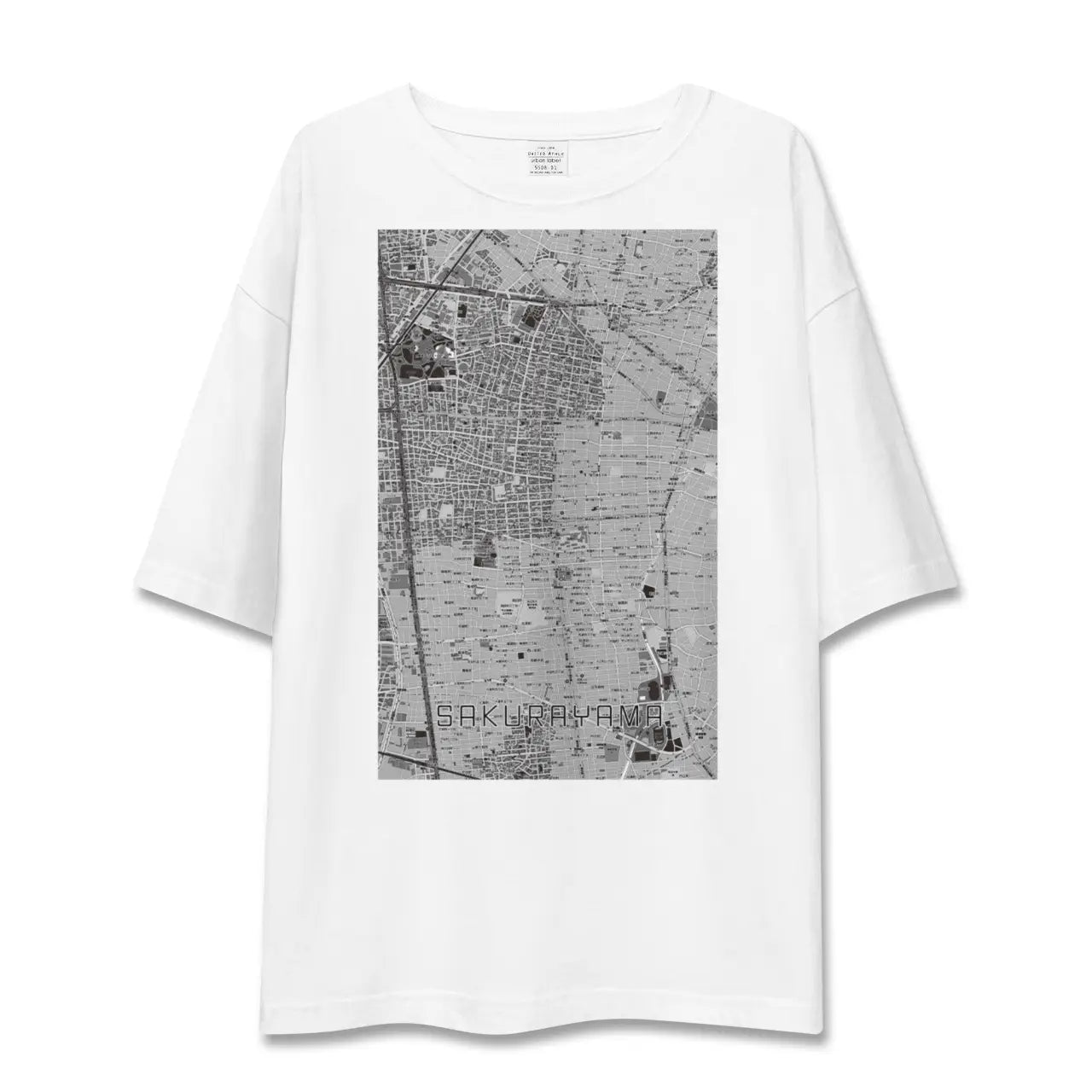 【桜山(愛知県)】地図柄ビッグシルエットTシャツ