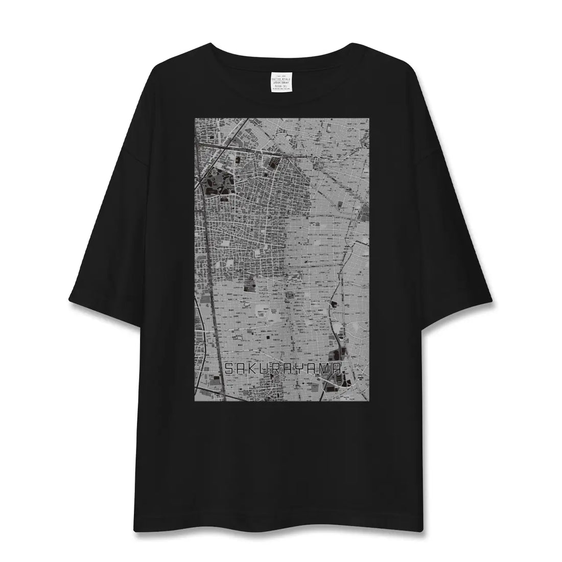 【桜山(愛知県)】地図柄ビッグシルエットTシャツ