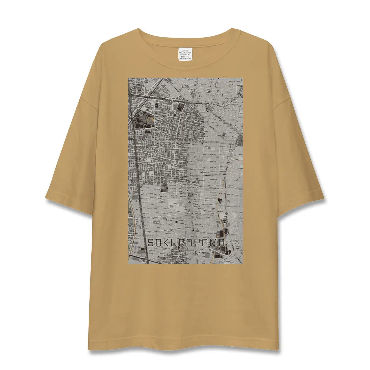 【桜山(愛知県)】地図柄ビッグシルエットTシャツ