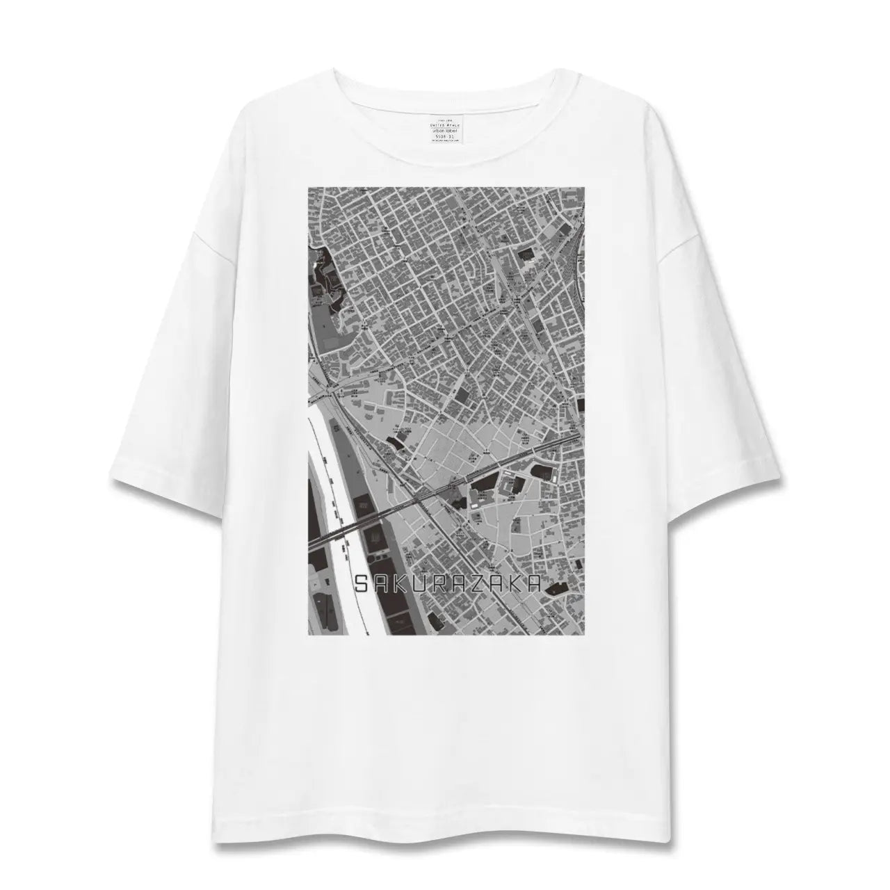 【桜坂(東京都)】地図柄ビッグシルエットTシャツ