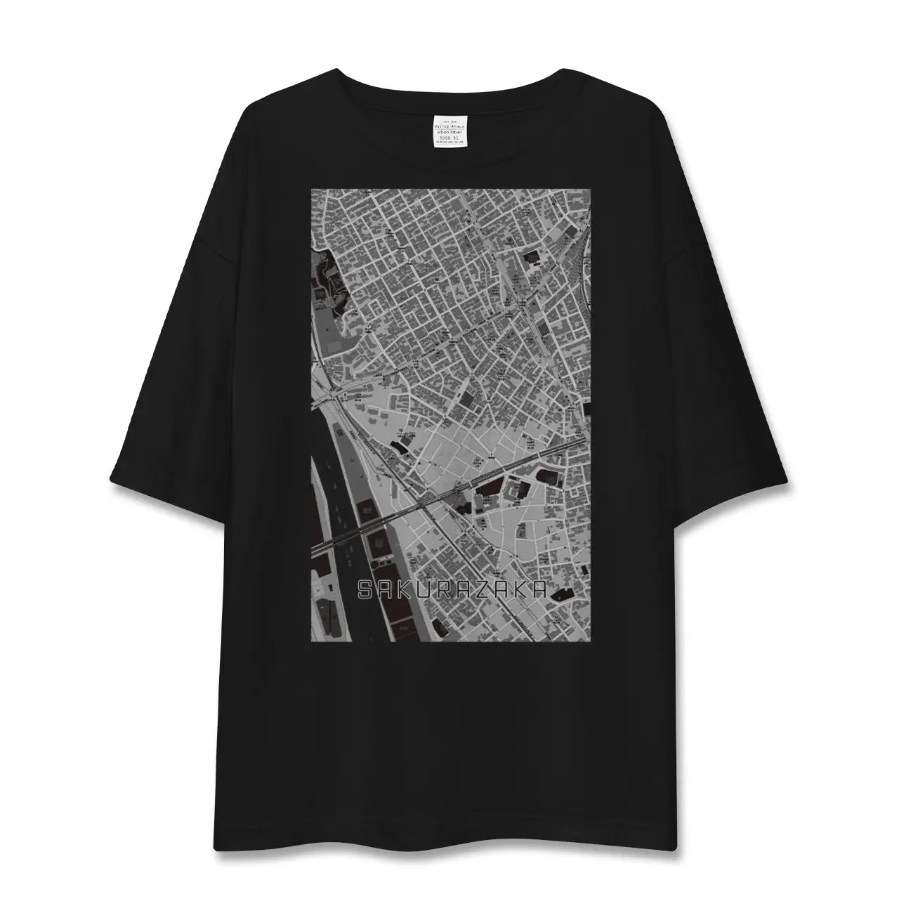 【桜坂(東京都)】地図柄ビッグシルエットTシャツ