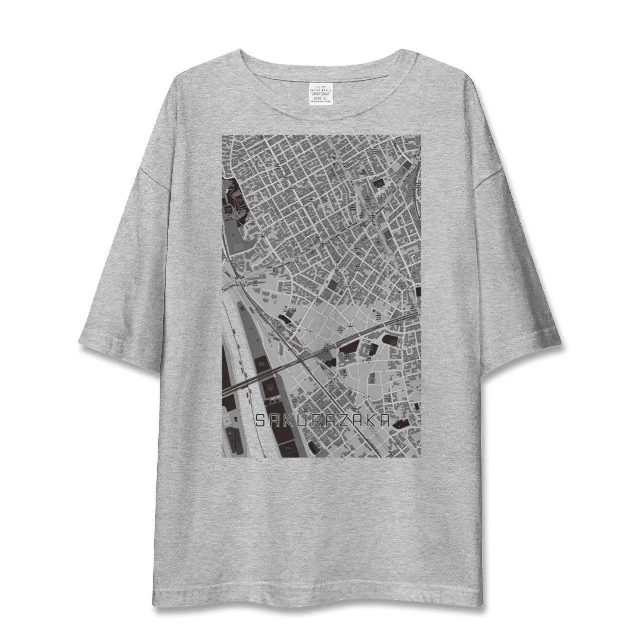 【桜坂(東京都)】地図柄ビッグシルエットTシャツ
